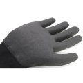 NMSAFETY 13 jauge en nylon noir enduit de mousse noire pvc sur les gants de travail anti-dérapant anti-dérapant